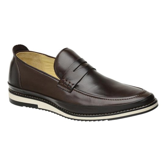 MOCASSIM MASCULINO MALBORK EM COURO - Café