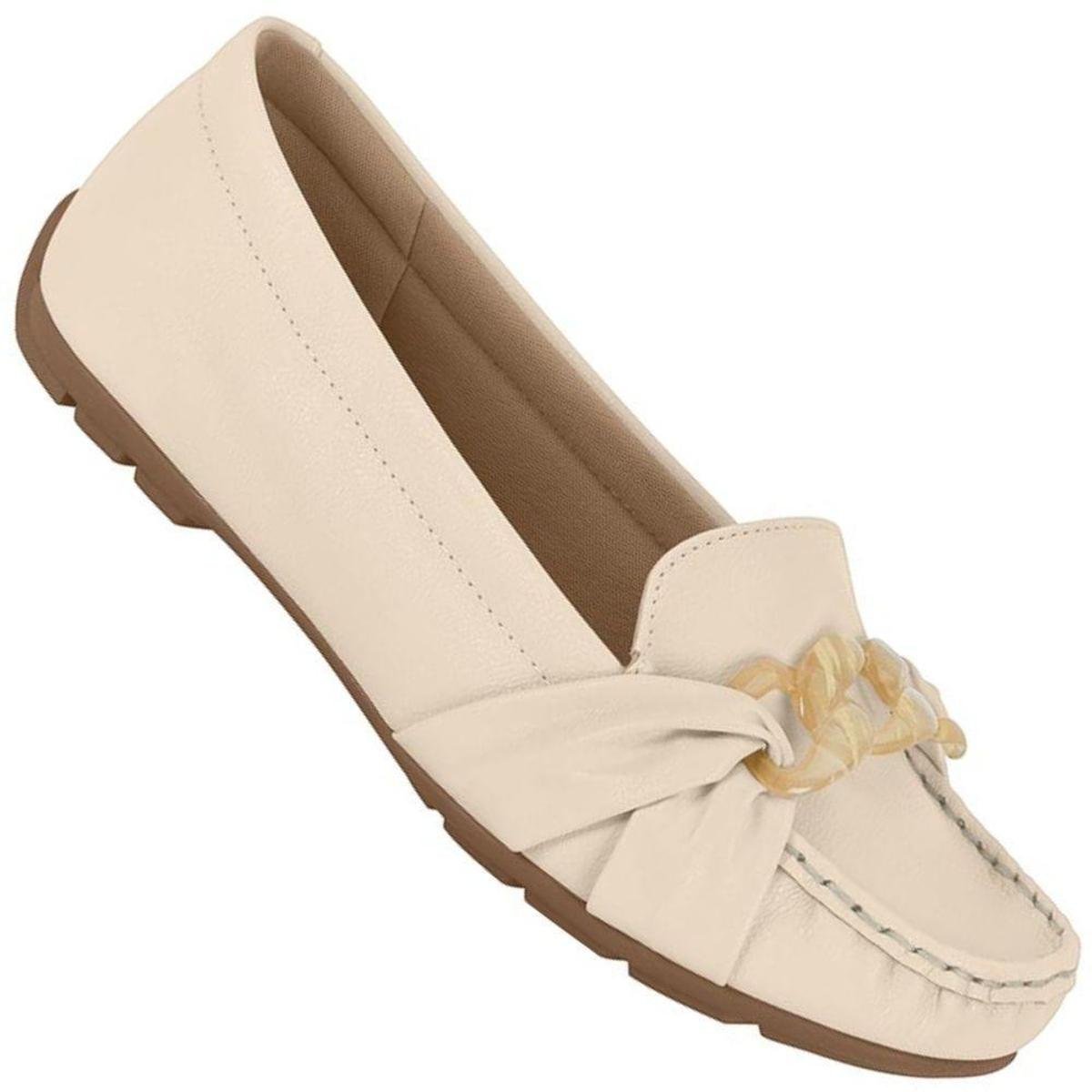 Mocassim Modare 7035.654 Feminino - Creme Menor preço em Mocassim Modare 7035.654 Feminino - Creme