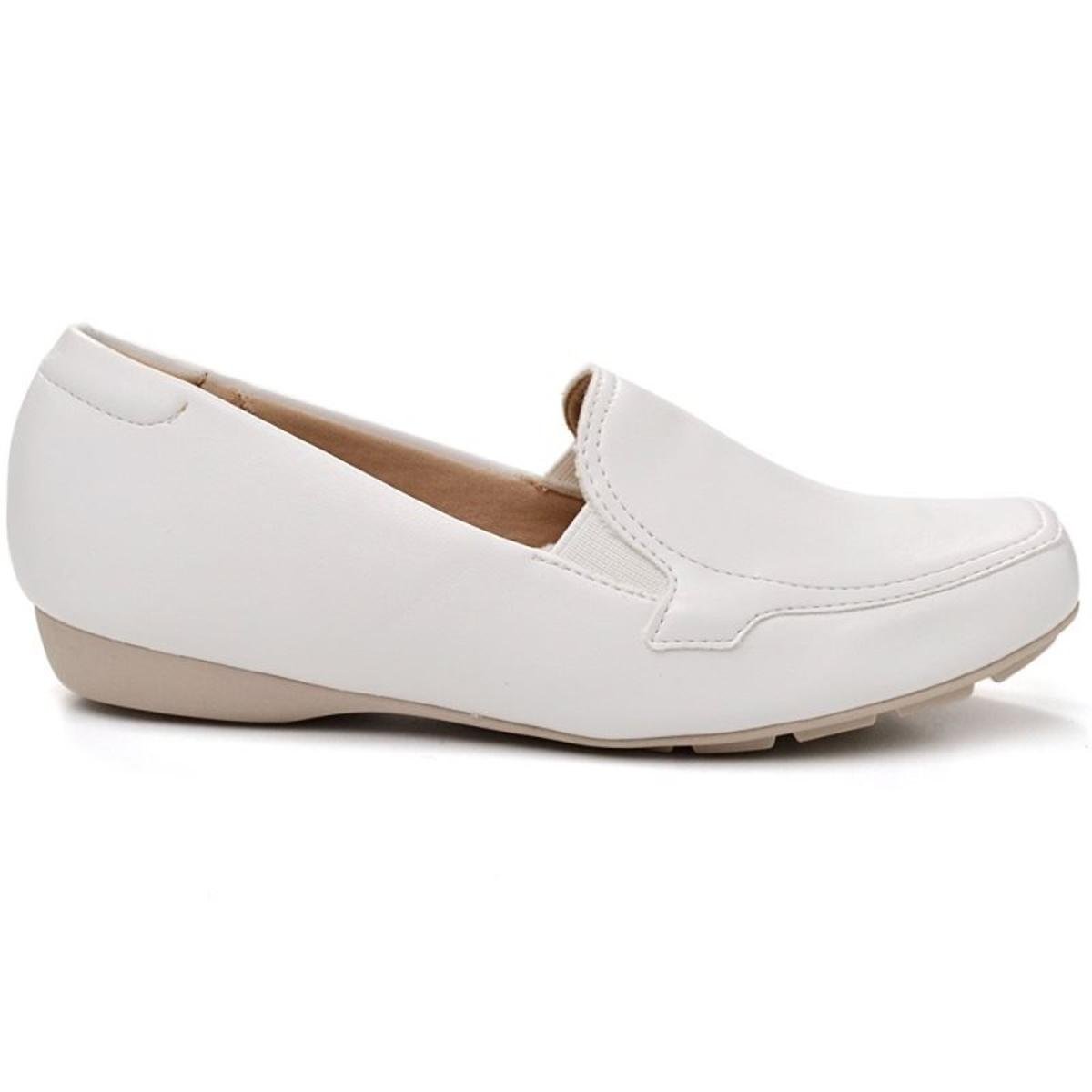 mocassim branco feminino