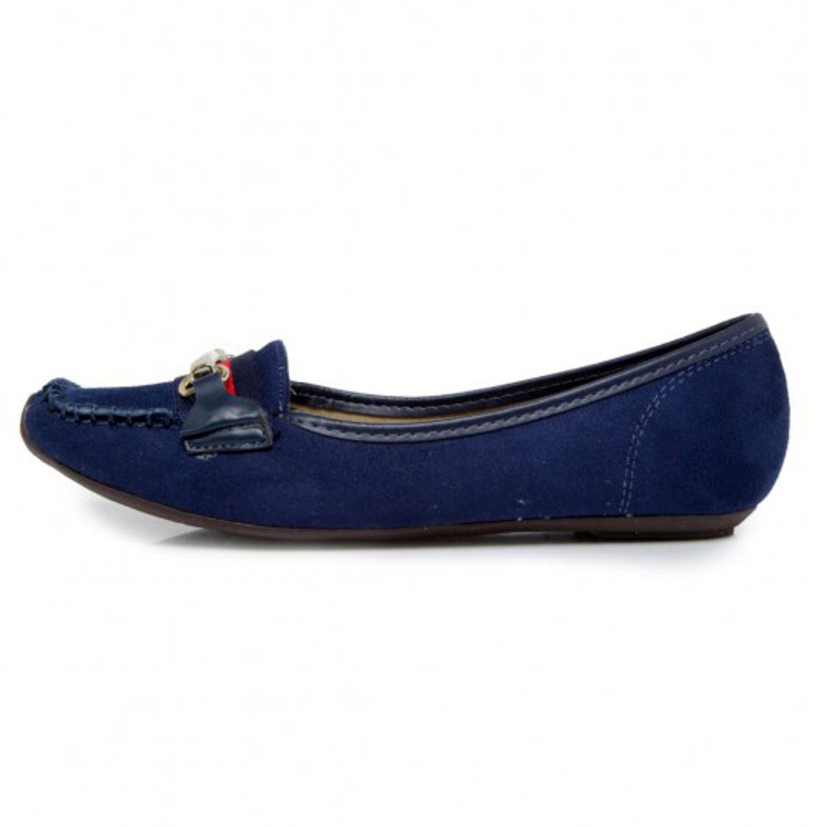 Mocassim Moleca Metal Feminino - Azul | Zattini