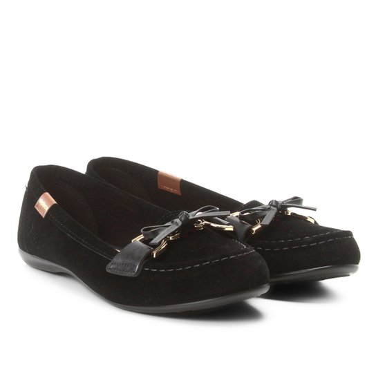 Mocassim Moleca Nice Glam Feminino - Preto