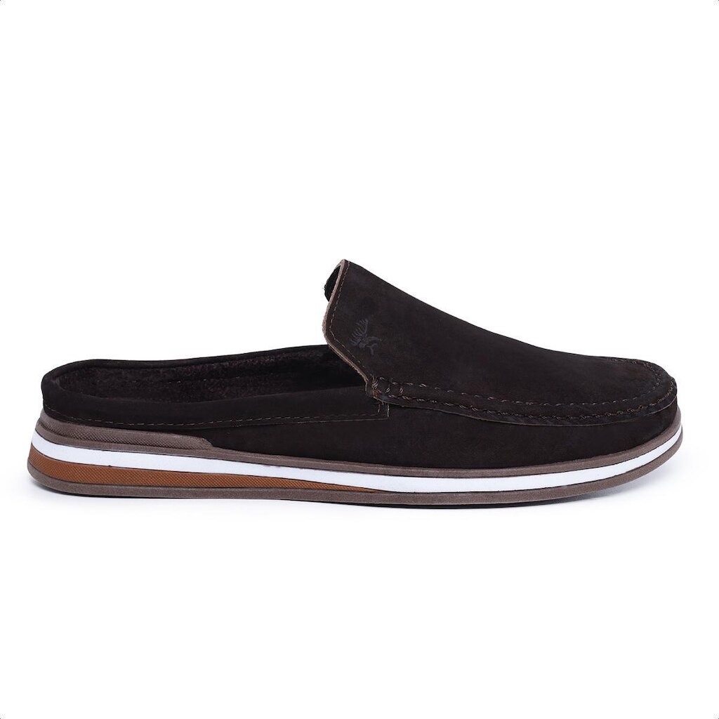 Mocassim Mule Nobuck Masculino Vancouver Clássico Café