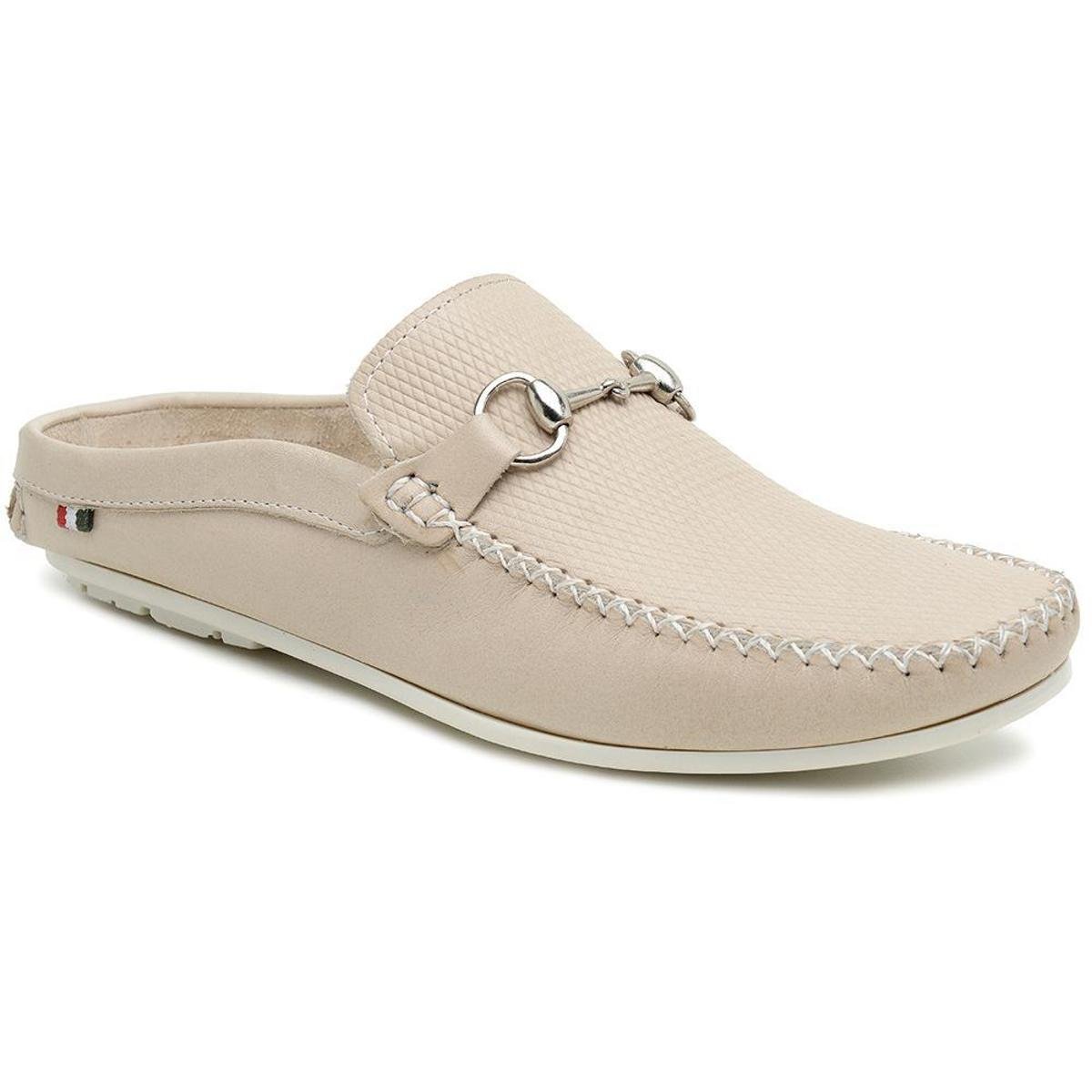 Mocassim Mule Sapato Masculino Vitara - Gelo Menor preço em Mocassim Mule Sapato Masculino Vitara - Gelo