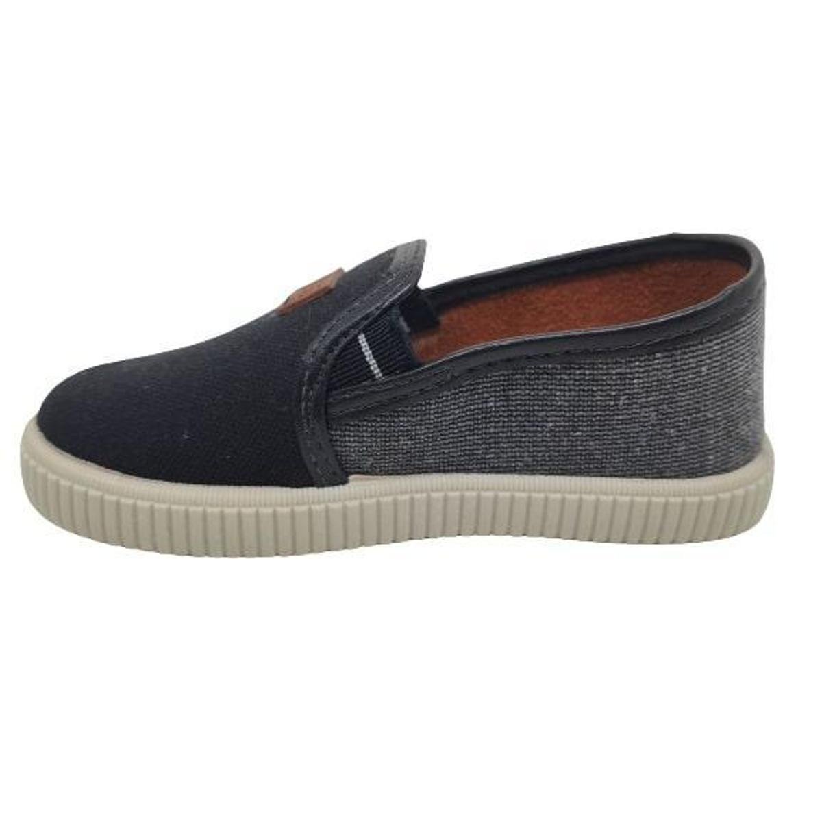 Mocassim Pimpolho Infantil Recortes Masculina - Preto | Zattini