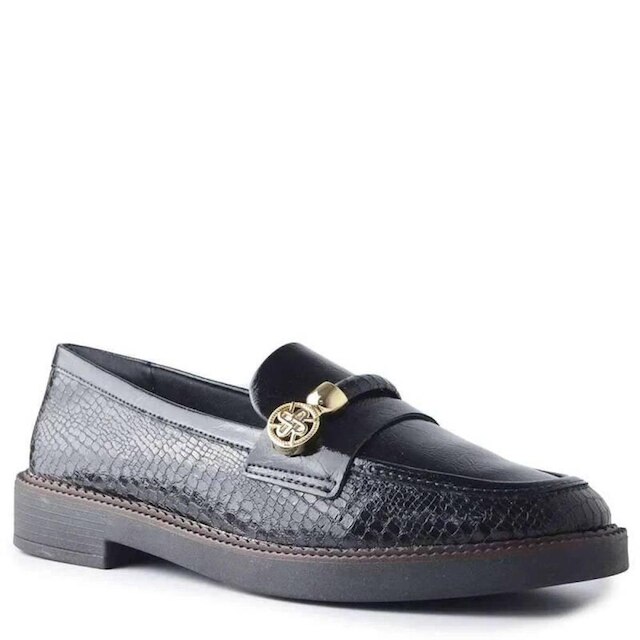 Mocassim Ramarim Croco Feminino - Preto