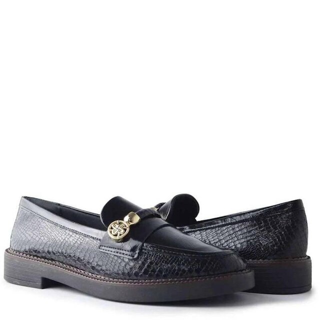 Mocassim Ramarim Croco Feminino - Preto