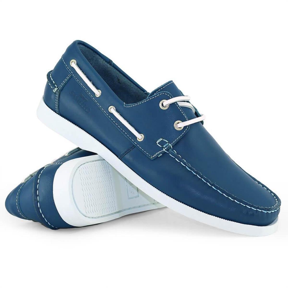 Mocassim Samello Dockside Lace Smooth Masculino - Azul | Zattini