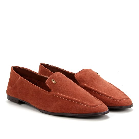 Mocassim Santa Lolla Camurça Feminino - Vermelho