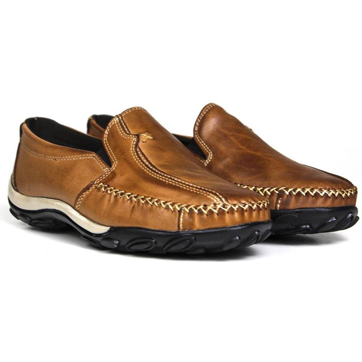 Mocassim Sapatilha Masculina OndaSurf em Couro – Cor Havana - Marrom Menor preço em Mocassim Sapatilha Masculina OndaSurf em Couro – Cor Havana - Marrom