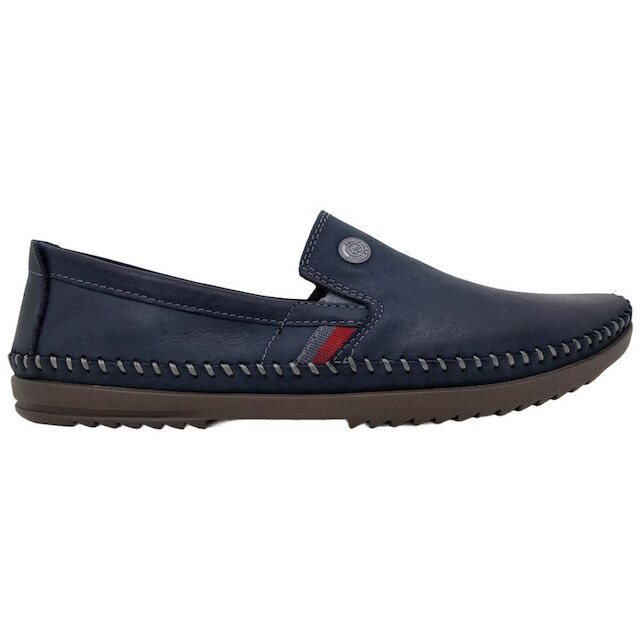 Mocassim Sapatilha Masculino Freeway Logan 4 Wax Casual Conforto Com Elástico Couro 3234 Marinho