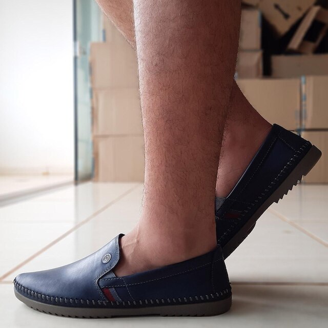 Mocassim Sapatilha Masculino Freeway Logan 4 Wax Casual Conforto Com Elástico Couro 3234 Marinho