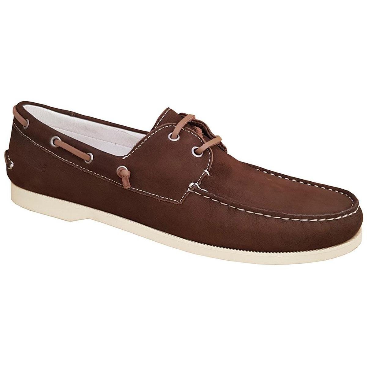 Mocassim Sartre Docksider Astúrias Nobuck Masculino - Café | Zattini