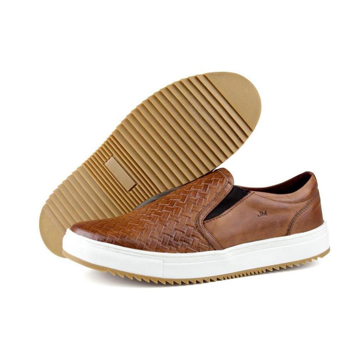 Mocassim Slip ON Premium Couro Confort Casual Mr Light - Marrom | Zattini