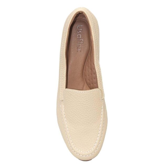 Mocassim Usaflex Couro Casual AJ2201