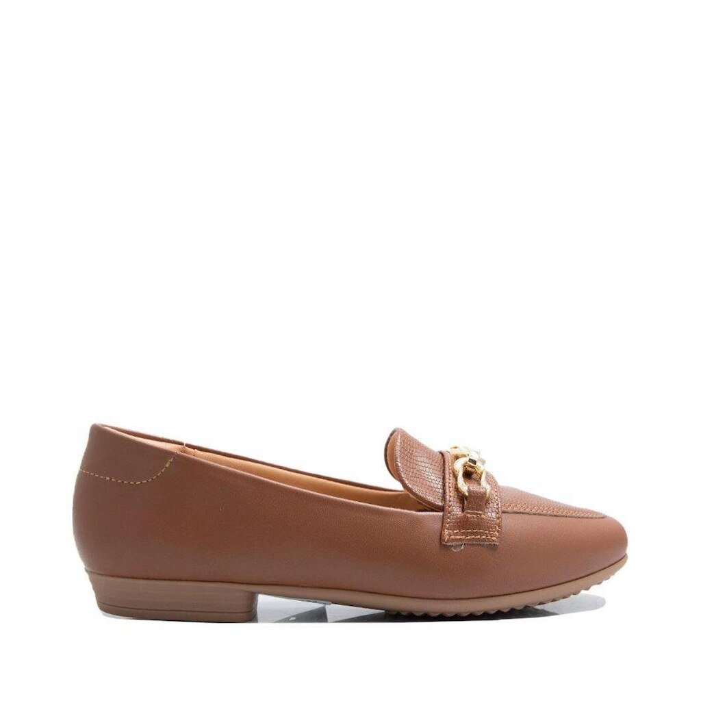Mocassim Via Comfort Caramelo Cabreal Texturizado