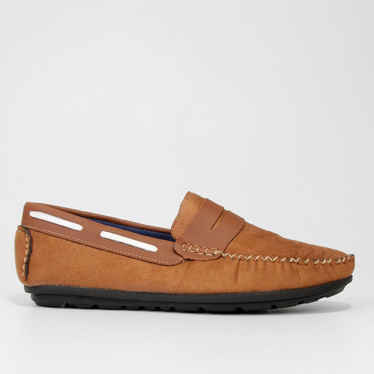 Mocassim Vilejack Drive Camurça Masculino - Caramelo Menor preço em Mocassim Vilejack Drive Camurça Masculino - Caramelo