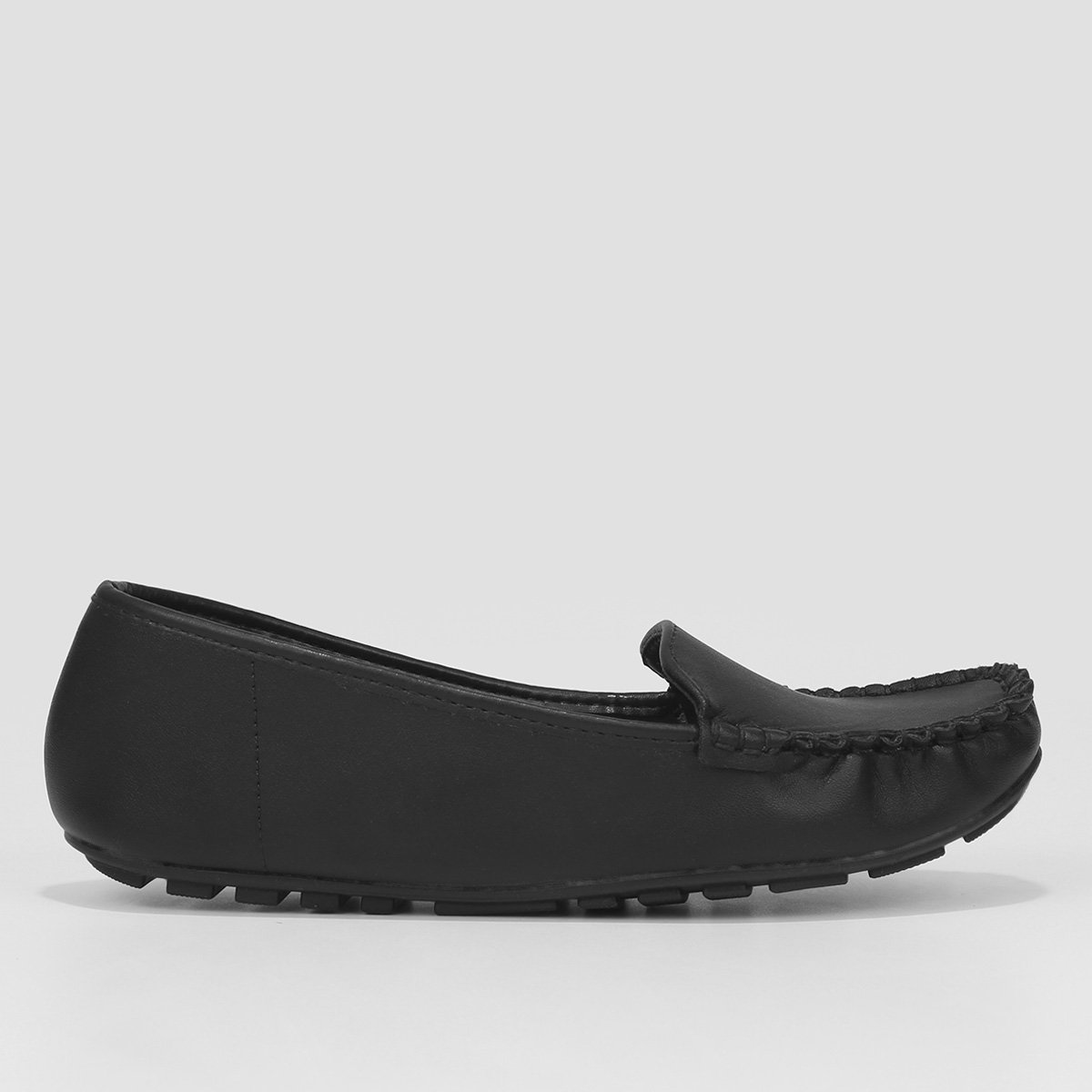 Mocassim Vizzano Básico Feminino - Preto Menor preço em Mocassim Vizzano Básico Feminino - Preto