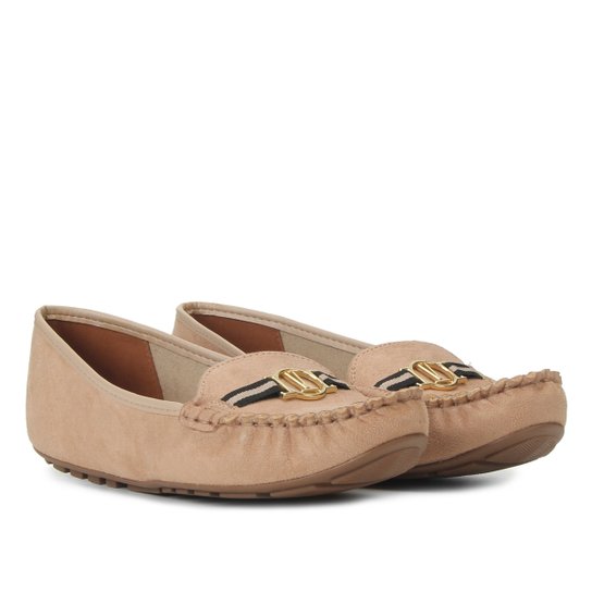 Mocassim Vizzano Detalhe Fivela Feminino - Bege