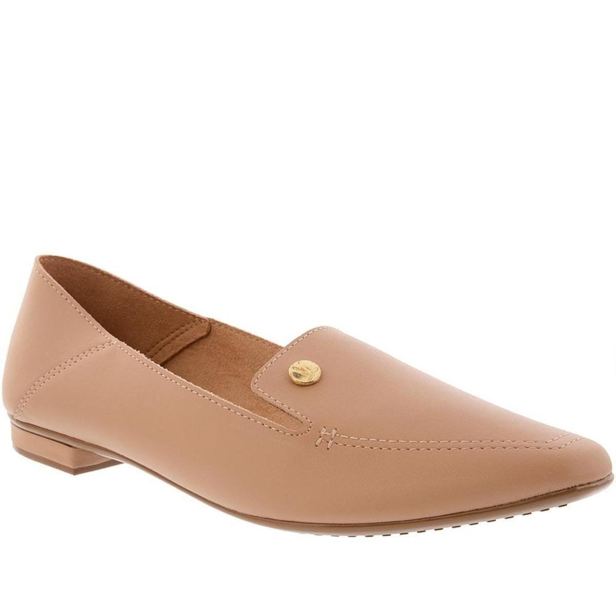 Mocassim Vizzano Detalhe Pespontos Nude - Nude Menor preço em Mocassim Vizzano Detalhe Pespontos Nude - Nude