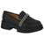 Mocassim Vizzano Feminino Tratorado Loafer Plataforma Brilho - Preto - 38 - Preto
