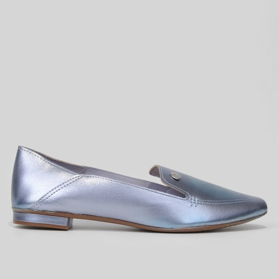 Mocassim Vizzano Metalizado Feminino - Jeans