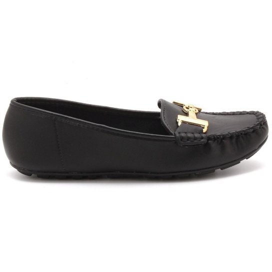 Mocassim Vizzano Pelica Metal Feminino 1187327 - Preto