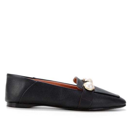 Mocassim Vizzano Pérola Feminino - Preto
