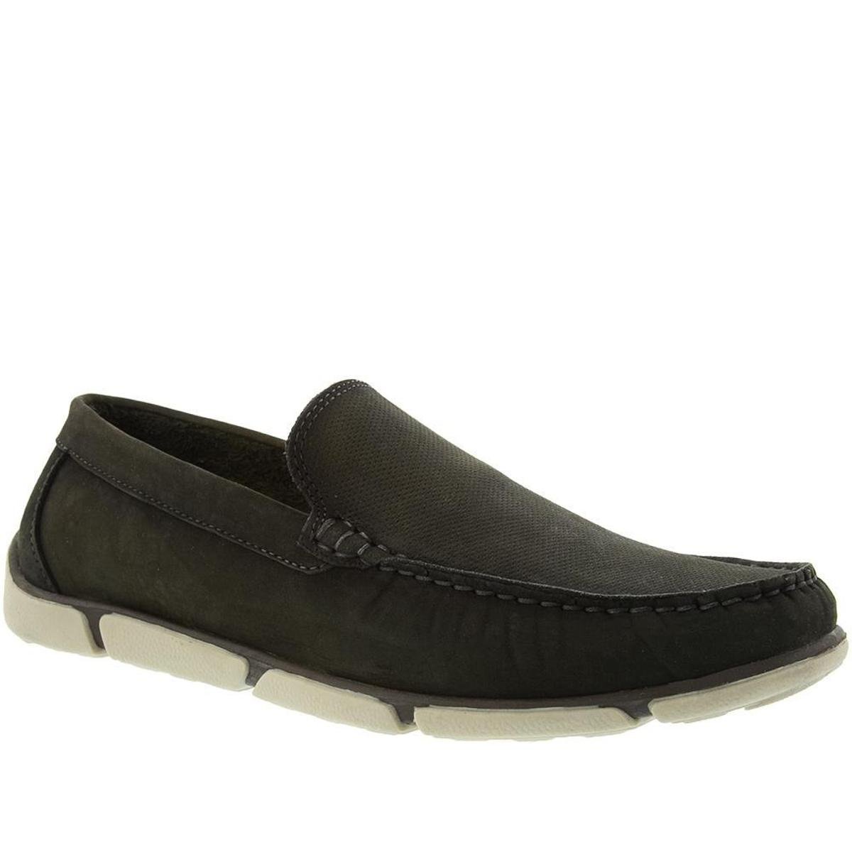 Mocassim Woche Detalhe Perfuros Couro Verde Militar - 45 - Verde | Zattini