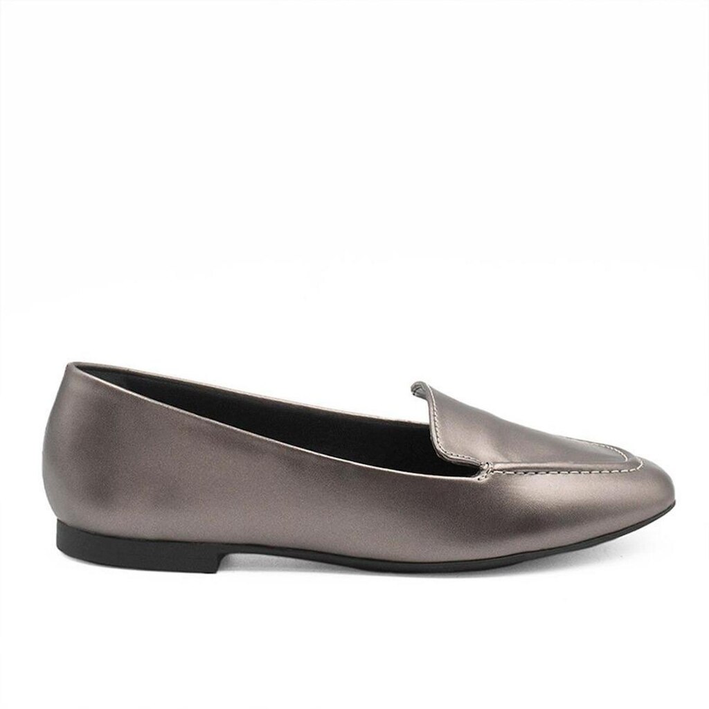 Mocassim Zatta Liso Bico Quadrado Silvana Taupe Nude 38