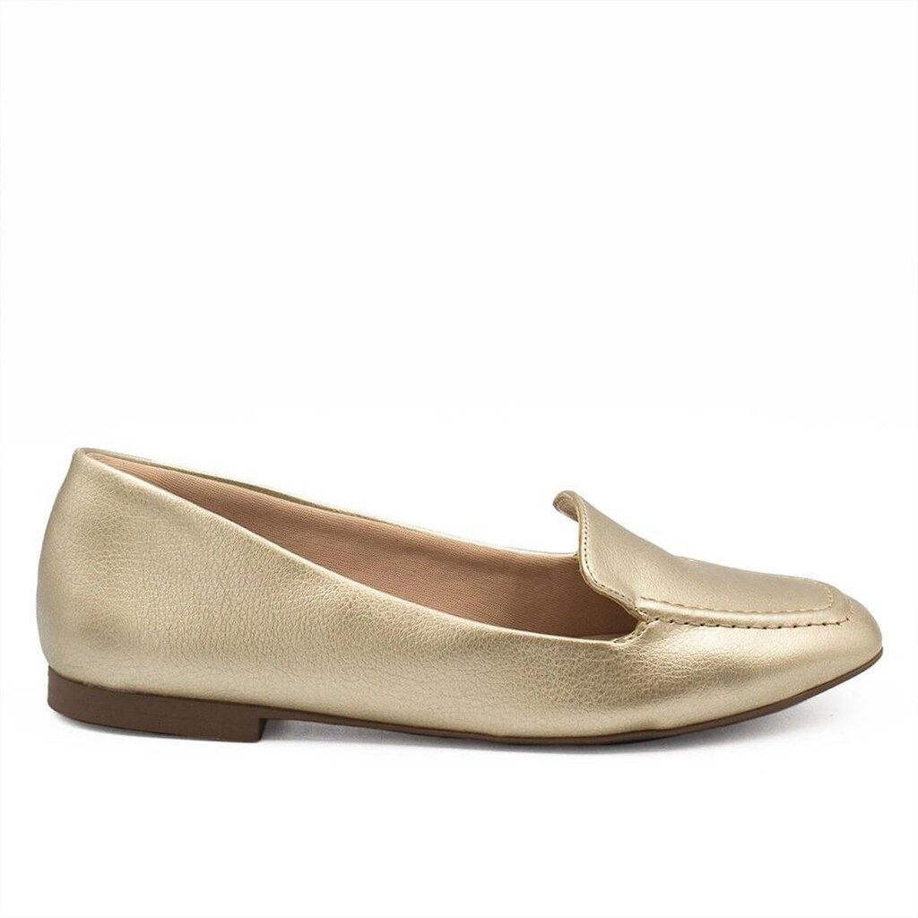 Mocassim Zatta Liso Bico Quadrado Silvana Taupe Nude 38