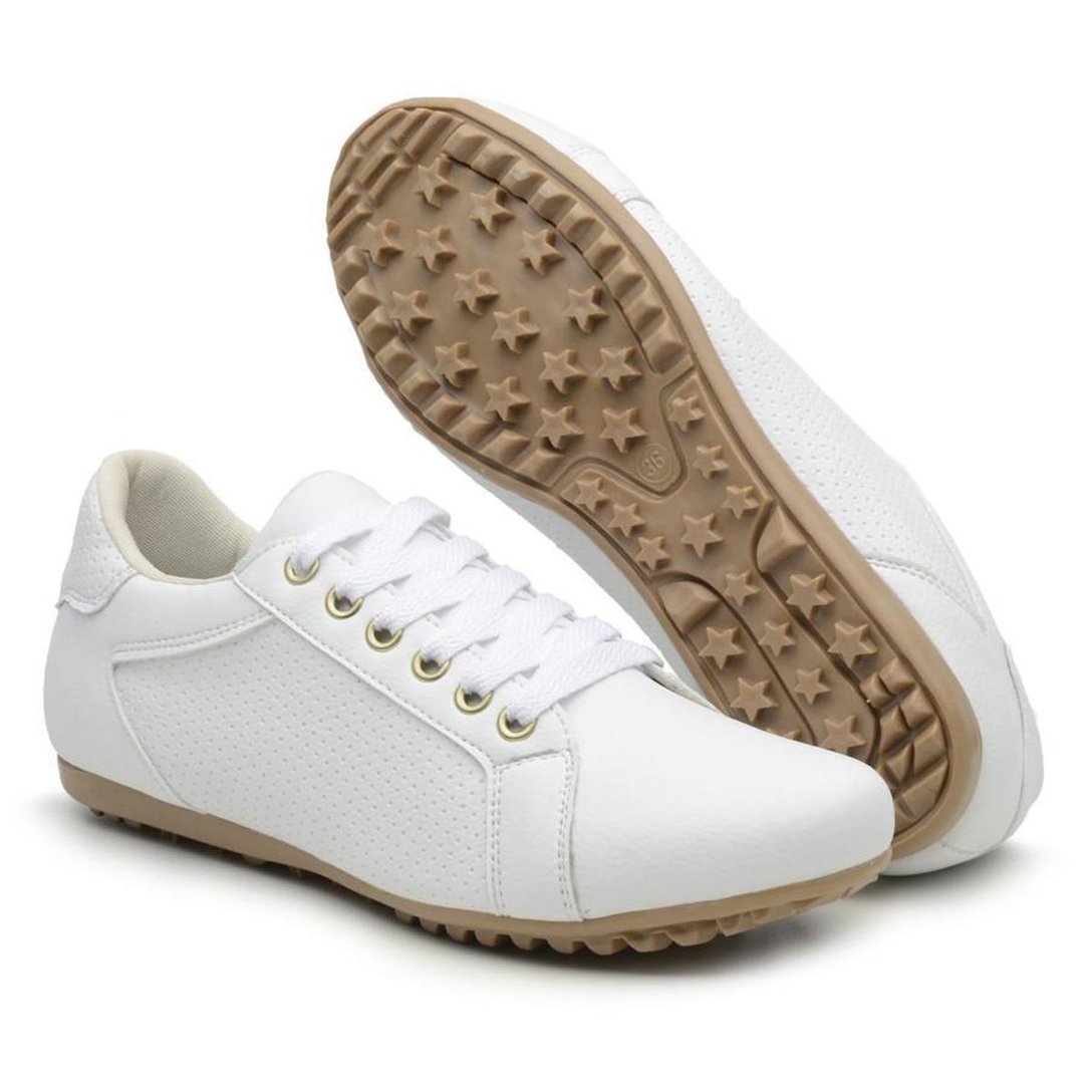 Mocatênis Feminino Sapatênis Mocassim Confort Couro Branco - Branco ...