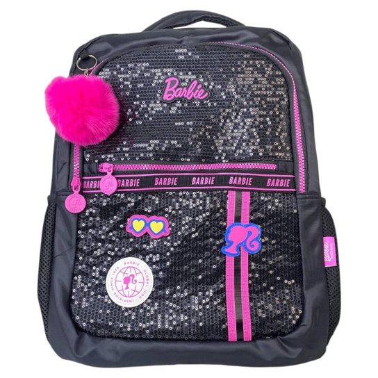 Mochila Barbie Luxcel com Pompom MS49931
