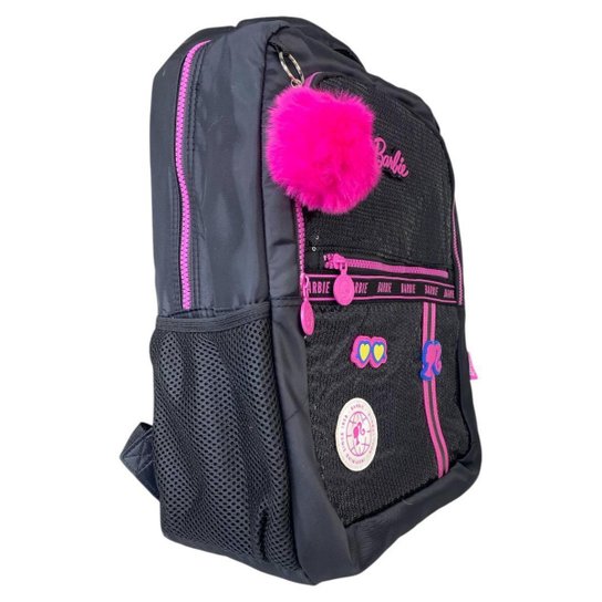 Mochila Barbie Luxcel com Pompom MS49931