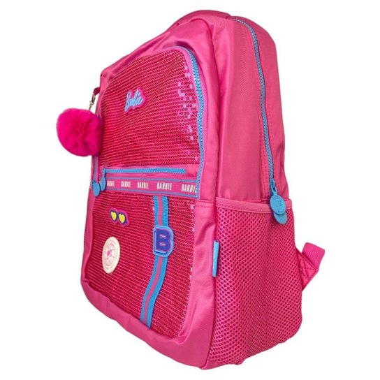 Mochila Barbie Luxcel com Pompom MS49931