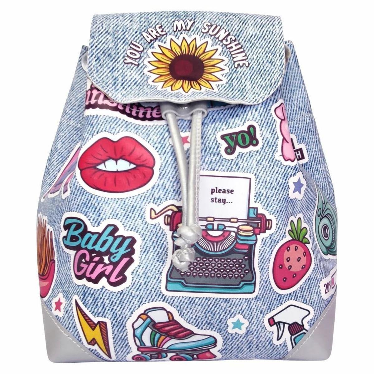 Mochila Bolsa Infantil Feminina Stickers Costas, Magic Menor preço em Mochila Bolsa Infantil Feminina Stickers Costas, Magic