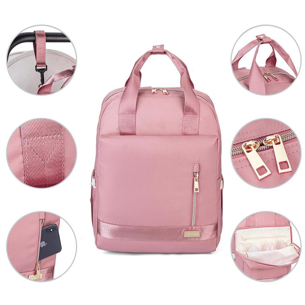 Mochila Bolsa Maternidade Feminina Lequeen Bebê Menina Menino