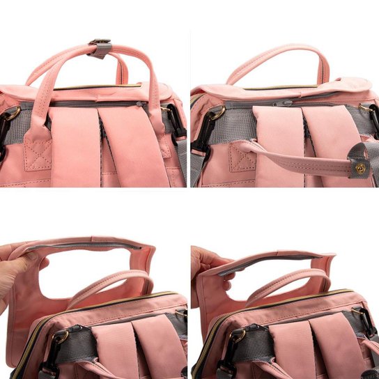 Mochila Bolsa Maternidade Lequeen Bebê Menina Menino Impermeável Com Bolso Térmico