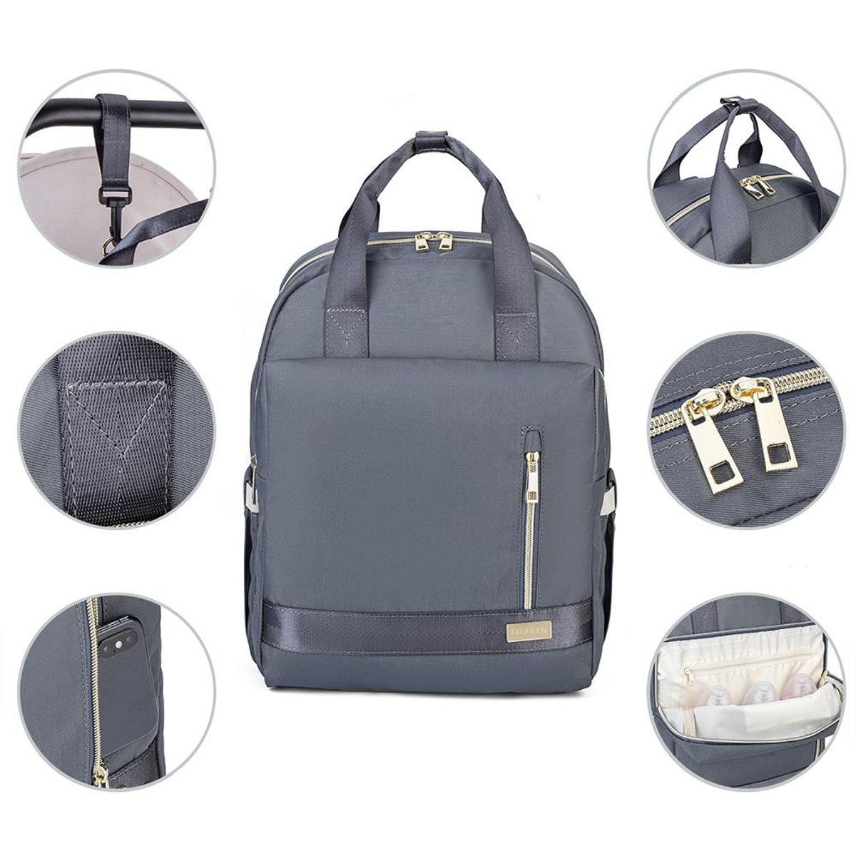 Mochila Bolsa Maternidade Lequeen Original Bebê Impermeável - Cinza Menor preço em Mochila Bolsa Maternidade Lequeen Original Bebê Impermeável - Cinza