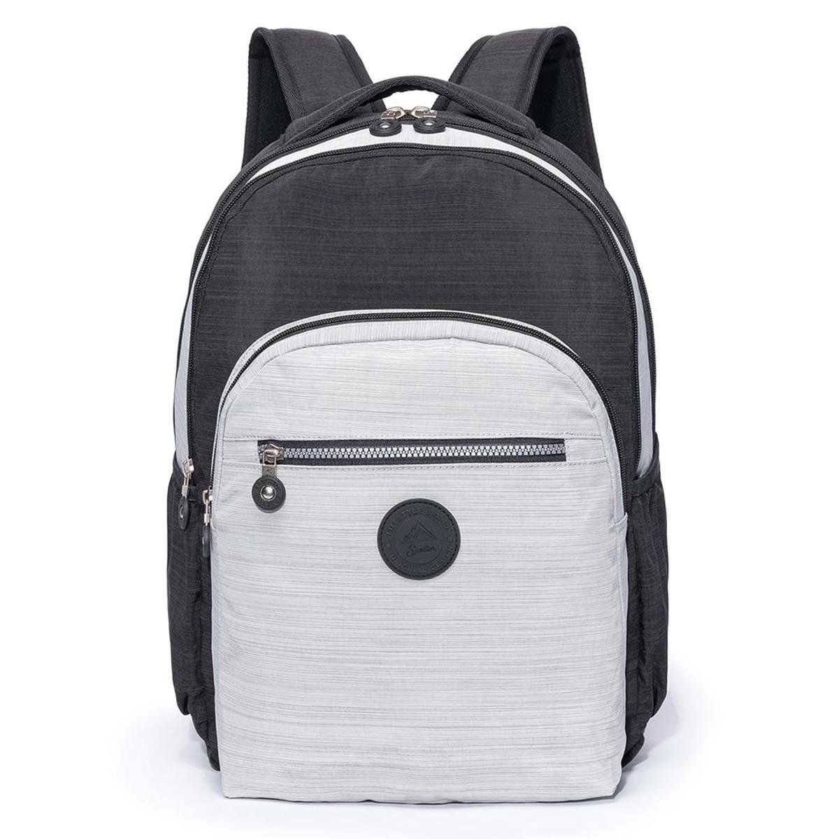Mochila Bolsa Spector Escolar Faculdade Trabalho Para Notebook Juvenil Moderna Reforçada - Cinza+Preto Menor preço em Mochila Bolsa Spector Escolar Faculdade Trabalho Para Notebook Juvenil Moderna Reforçada - Cinza+Preto