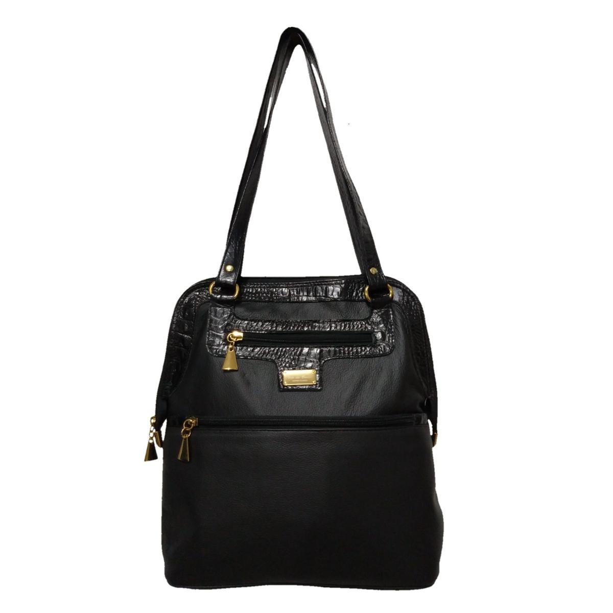 Mochila Bolsa TopGrife Couro Feminina - Preto Menor preço em Mochila Bolsa TopGrife Couro Feminina - Preto