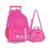 Mochila Cacau Haxkar com Lancheira Térmica Kit Escolar Meninas - Rosa