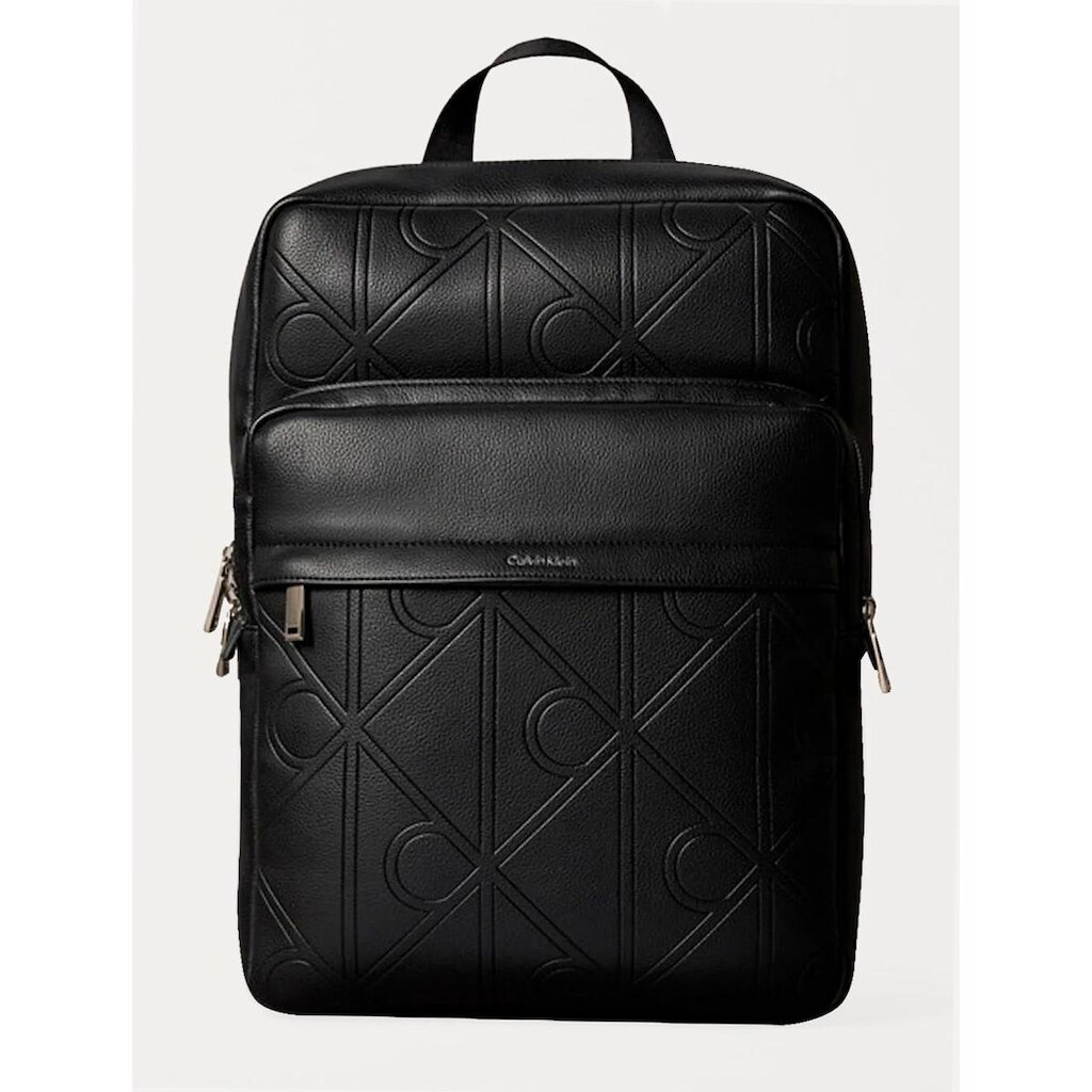Mochila Calvin Klein Redonda Aop Emboss Preta