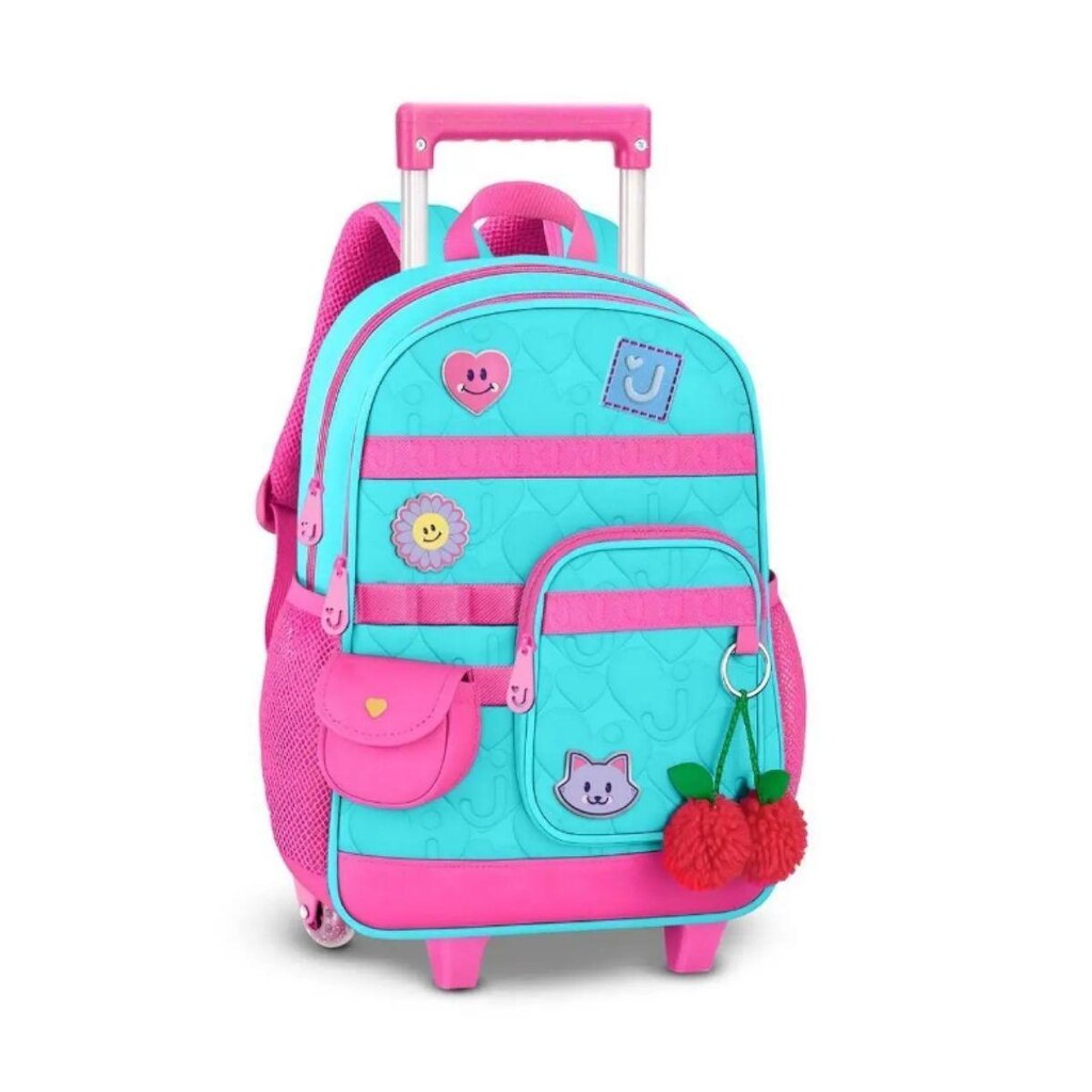 Mochila Carrinho Juju Teofilo Bolsa Escolar Infantil Meninas