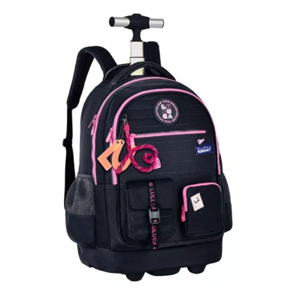 Mochila Carrinho Luluca Bolsa Escolar Adolescente Moderna Premium