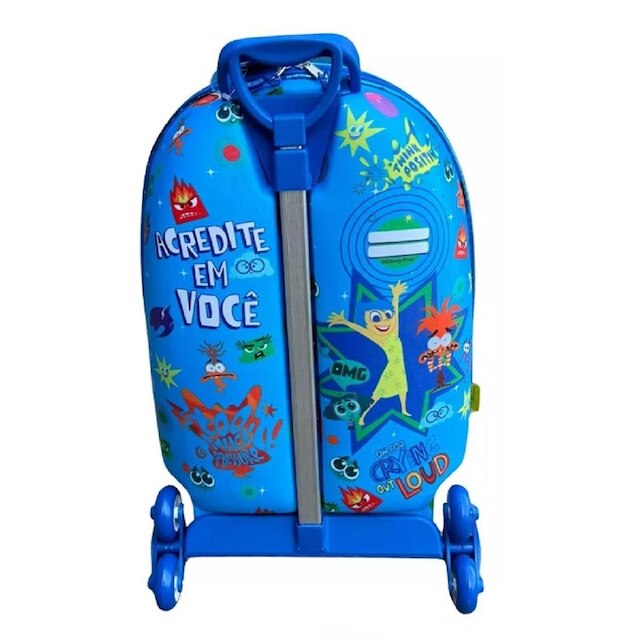 MOCHILA CARRINHO RODAS TRIPLA DIVERTIDAMENTE ROLETA 3D MAXTOY