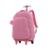 Mochila Carrinho Rosa Kids Tecido Crinkle Chaveiro Pompom | Luxcel - Rosa