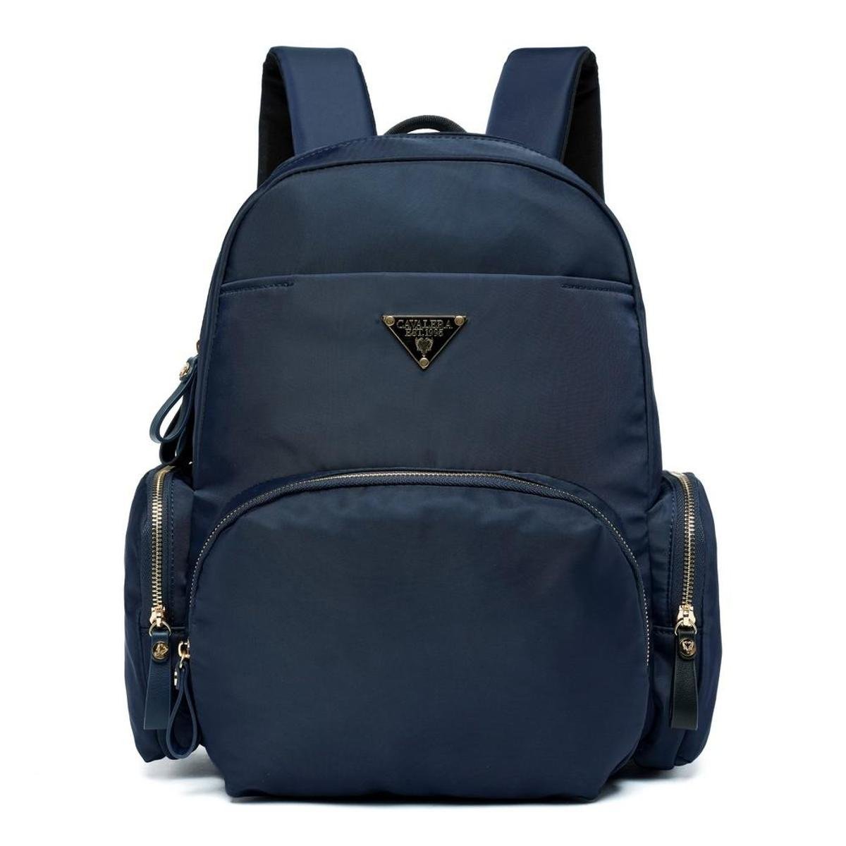 Mochila Cavalera Executiva Acetinada Fashion Reforçada - Azul Menor preço em Mochila Cavalera Executiva Acetinada Fashion Reforçada - Azul