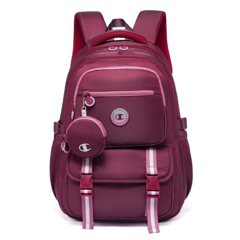 Mochila Champion Feminina Juvenil Escolar 37 Litros Notebook Antifurto Reforçada Com Chaveiro