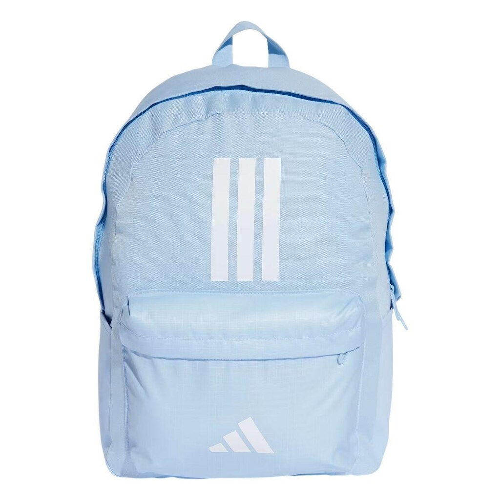 MOCHILA CLASSICA 3 LISTRAS IS7045 - AZUL CLARO/BRANCO U