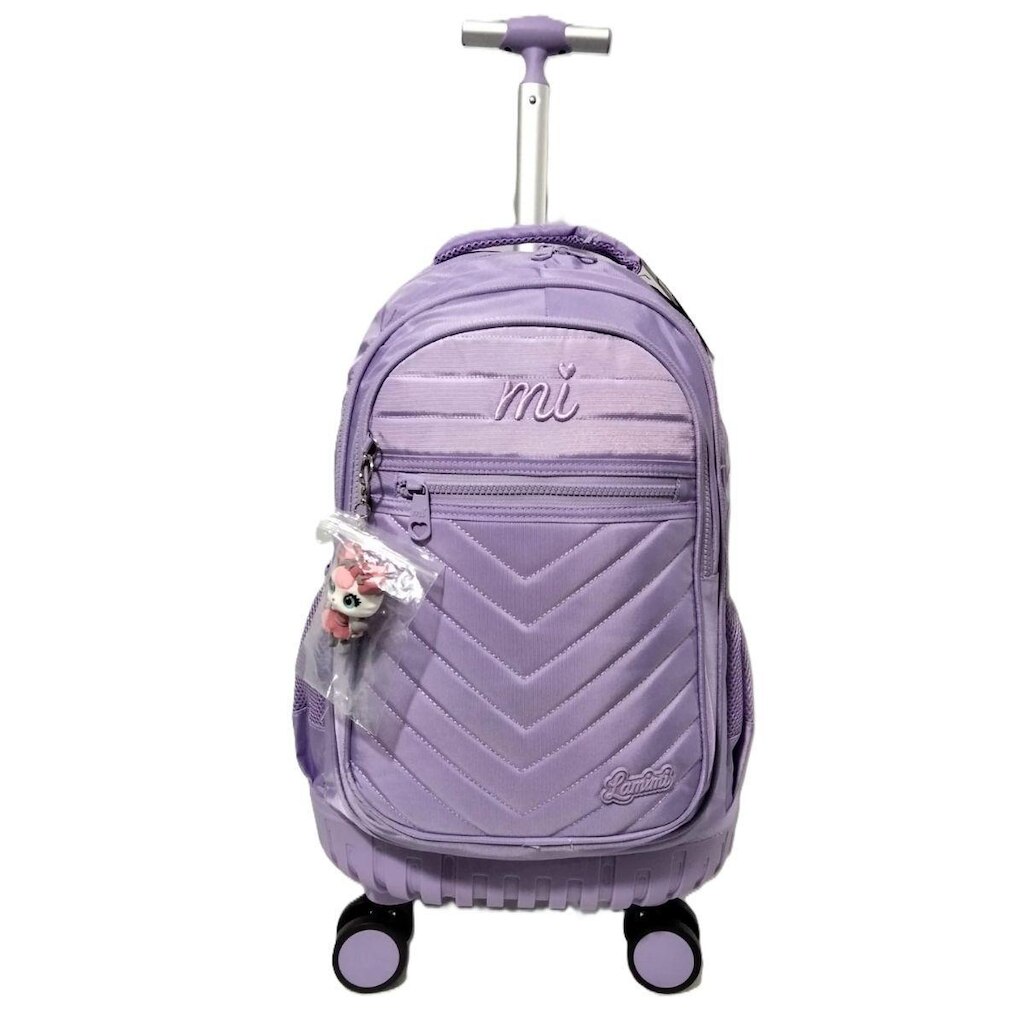 Mochila Com Carrinho e Rodas infantil 4 rodas giratorias Escolar Lamimi